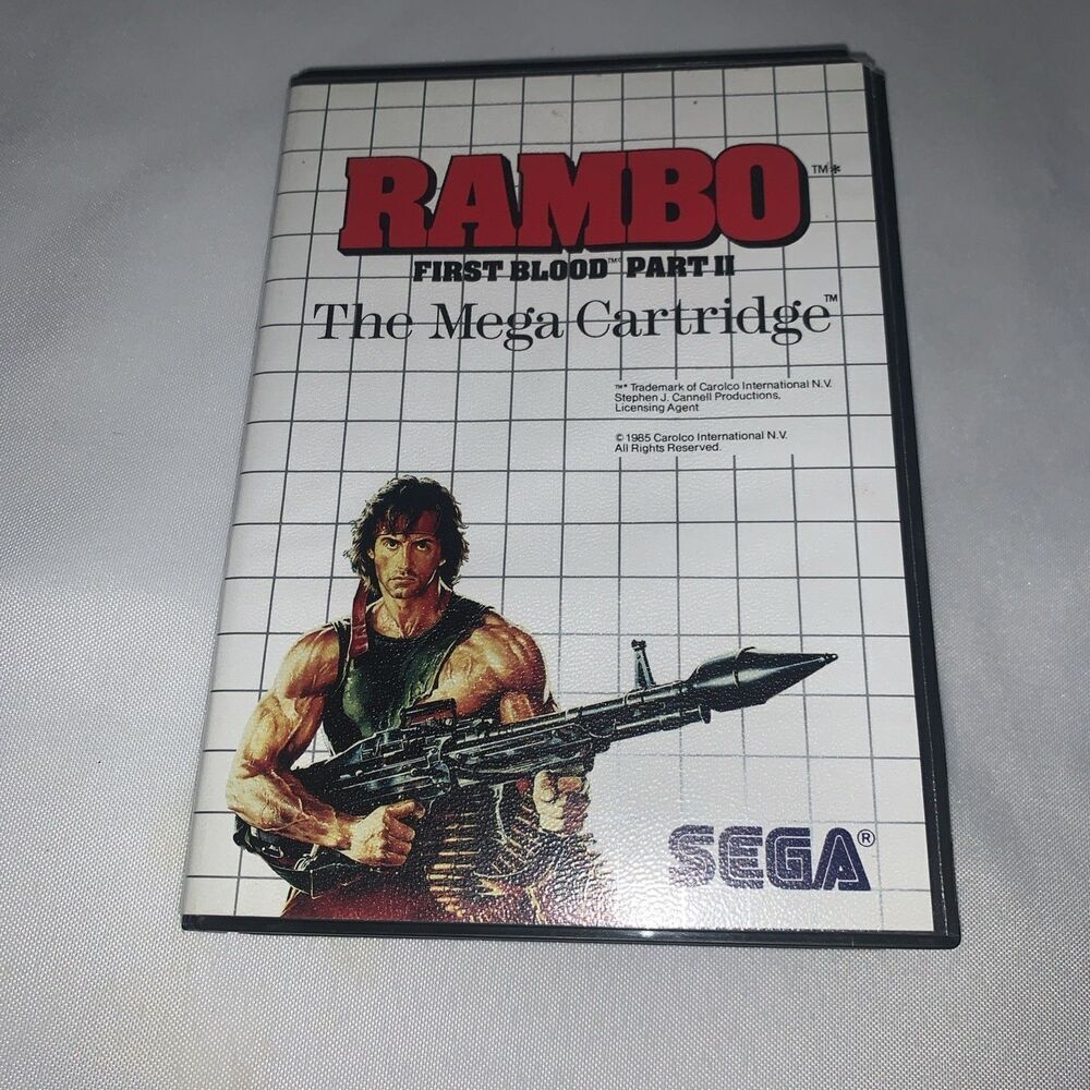 Video Game Sega Rambo First Blood Part II 2 (Sega Master System 1986) No Manual